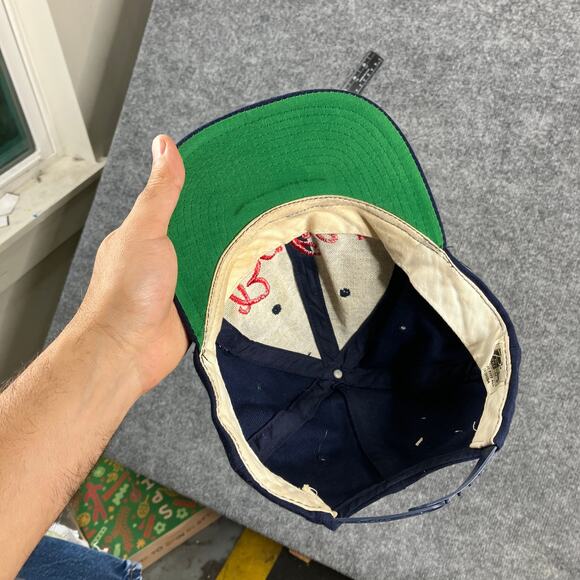 Babes Hat One Size Navy Blue Red Script Embroidered Adjustable Baseball Cap - Picture 6 of 8